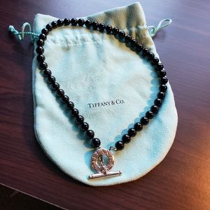 Tiffany Silver & Black Onyx Necklace 